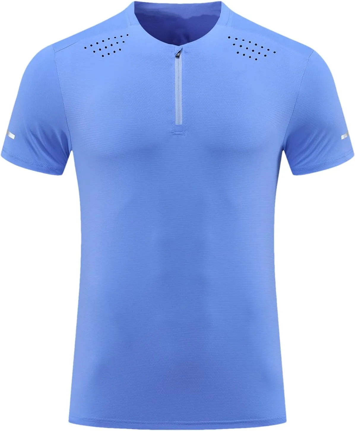 Men's Reflective Sport T-Shirt, Quick-Dry Gym Running Top