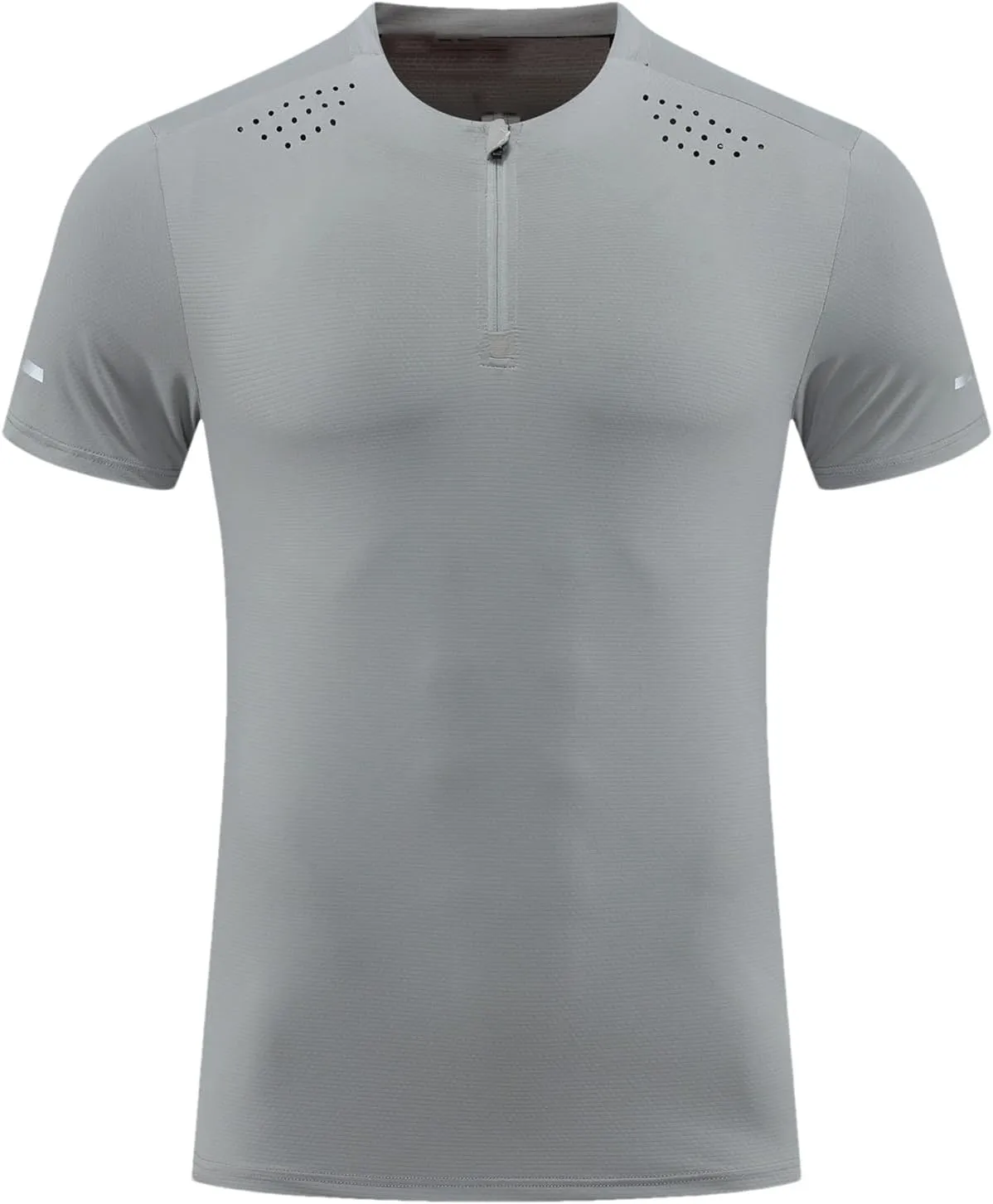 Men's Reflective Sport T-Shirt, Quick-Dry Gym Running Top