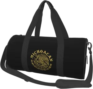 Michoacan Flag Convertible Garment Bag with Shoulder Strap, Carry on Garment Duffel Bag for Men Women - Rolling Foldable for Travel Luggage Bags (Black)