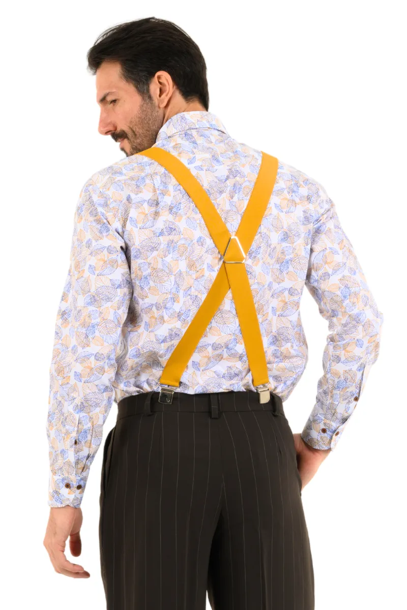 Mustard Yellow Men's Adjustable Suspenders