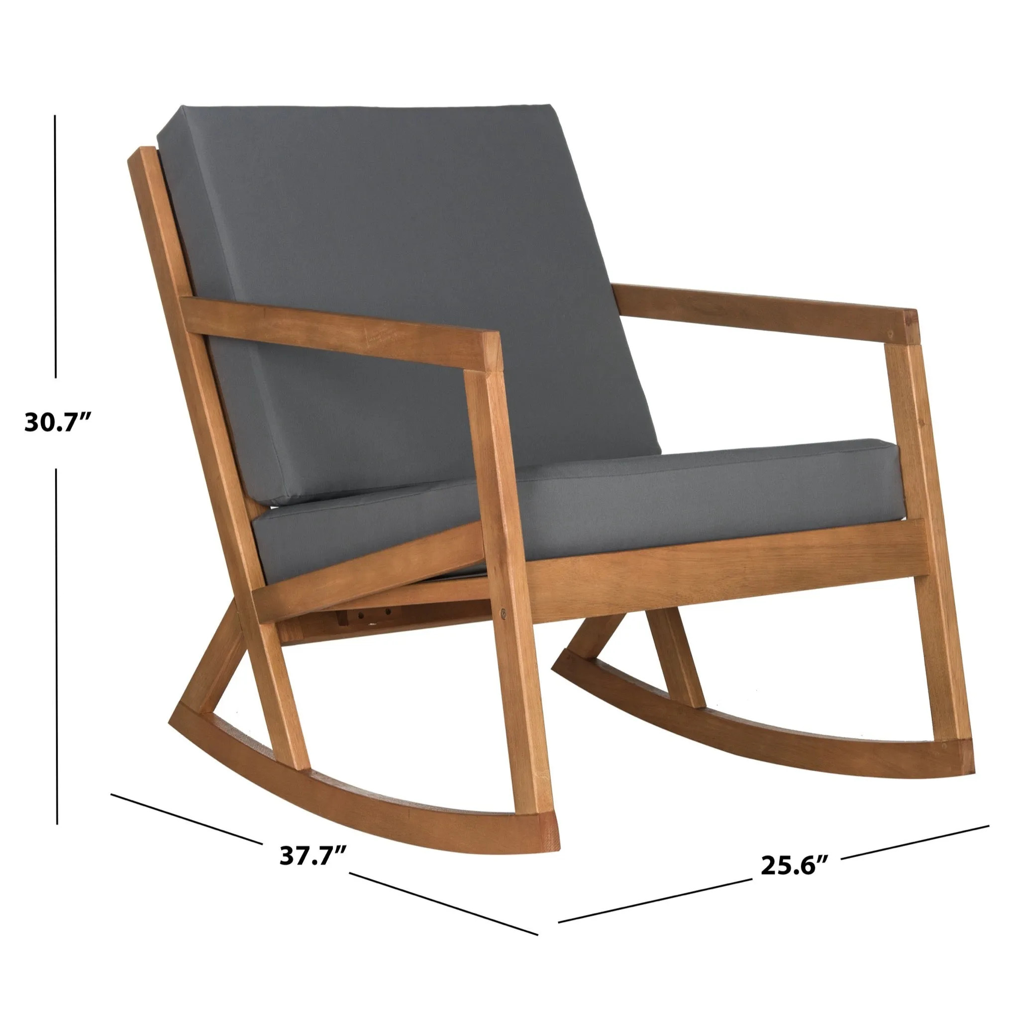 Natural Vernon Rocking Chair with Grey Cushions