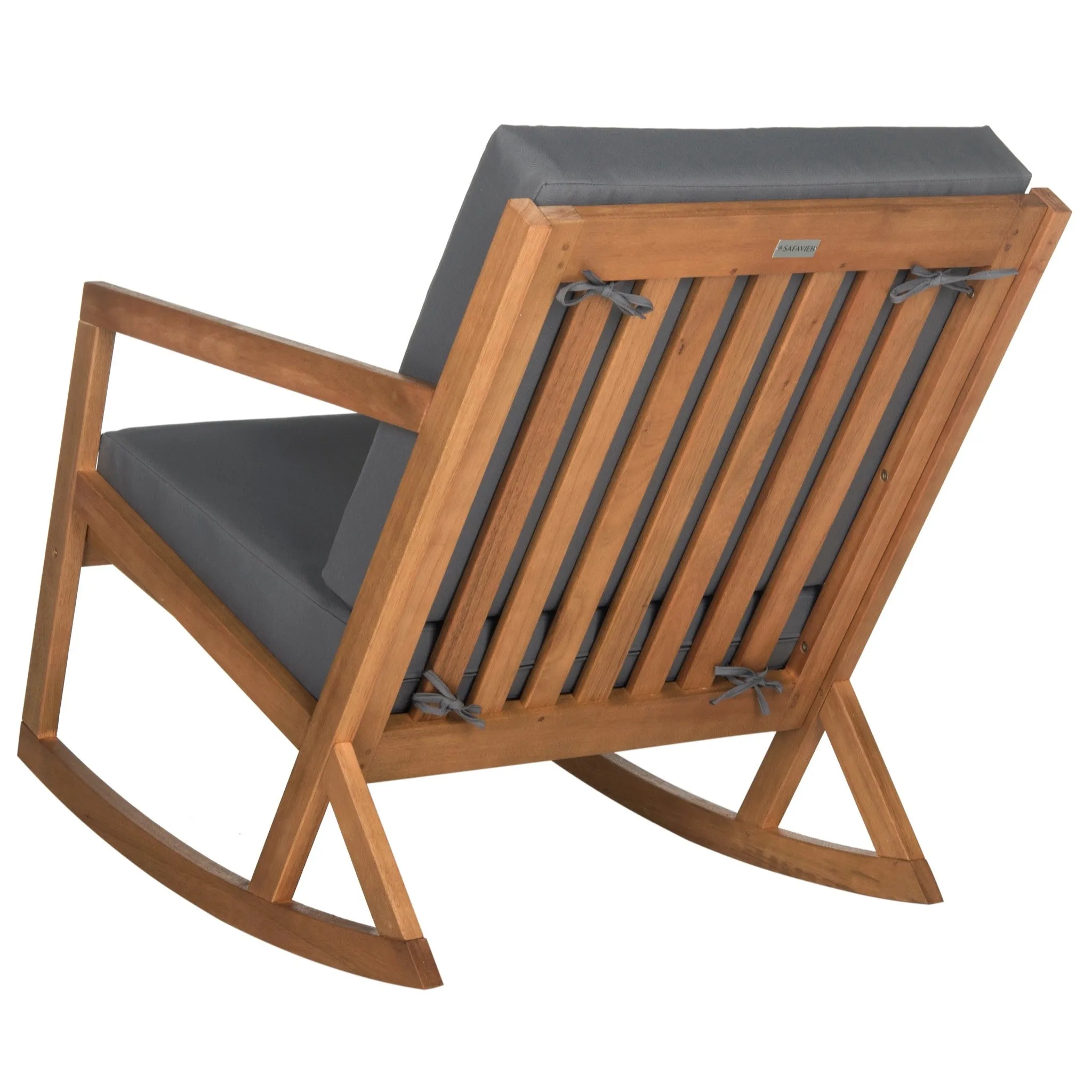 Natural Vernon Rocking Chair with Grey Cushions