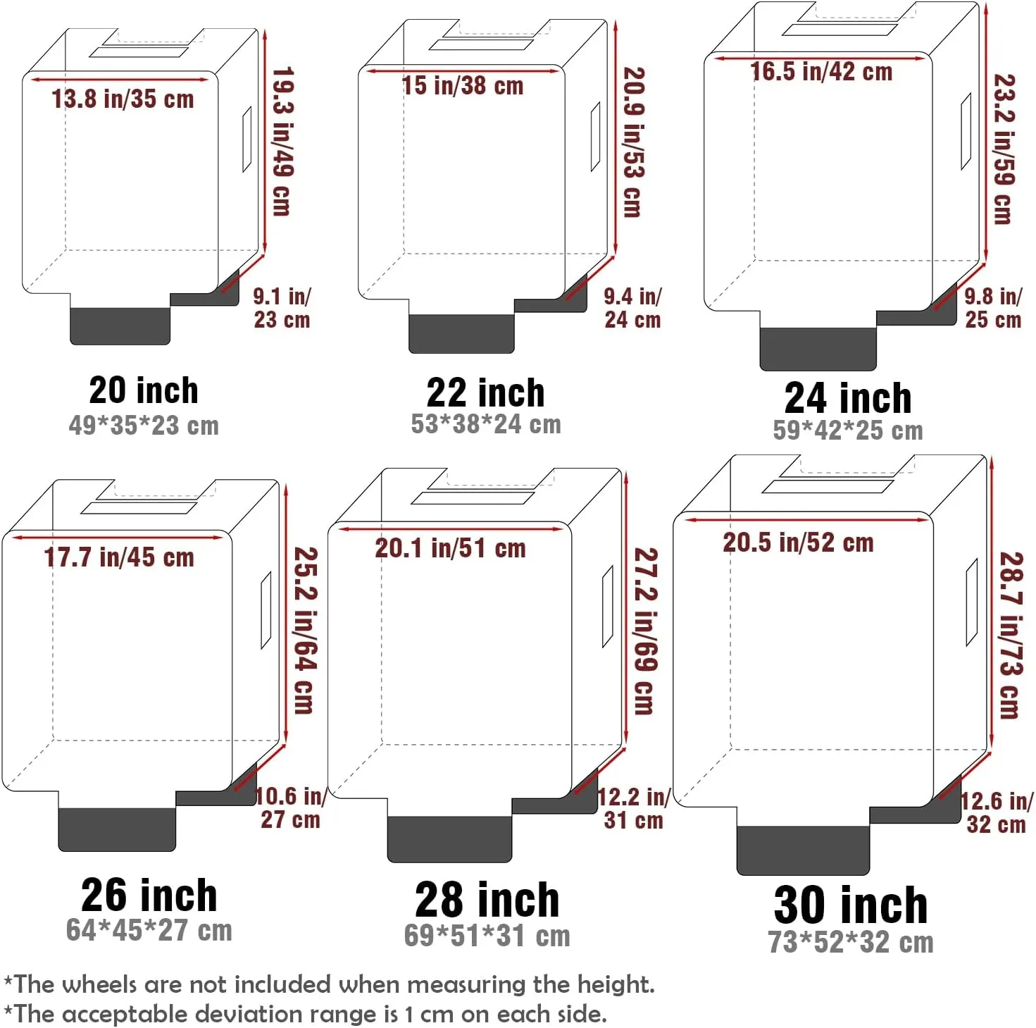 No Disassembly Suitcase Covers for Luggage - Clear Luggage Cover Protector, Black PVC Luggage Protector Suitcase Cover (Transparent - 0.3mm, 20)