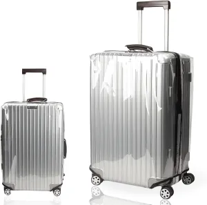 No Disassembly Suitcase Covers for Luggage - Clear Luggage Cover Protector, Black PVC Luggage Protector Suitcase Cover (Transparent - 0.5mm, 20)
