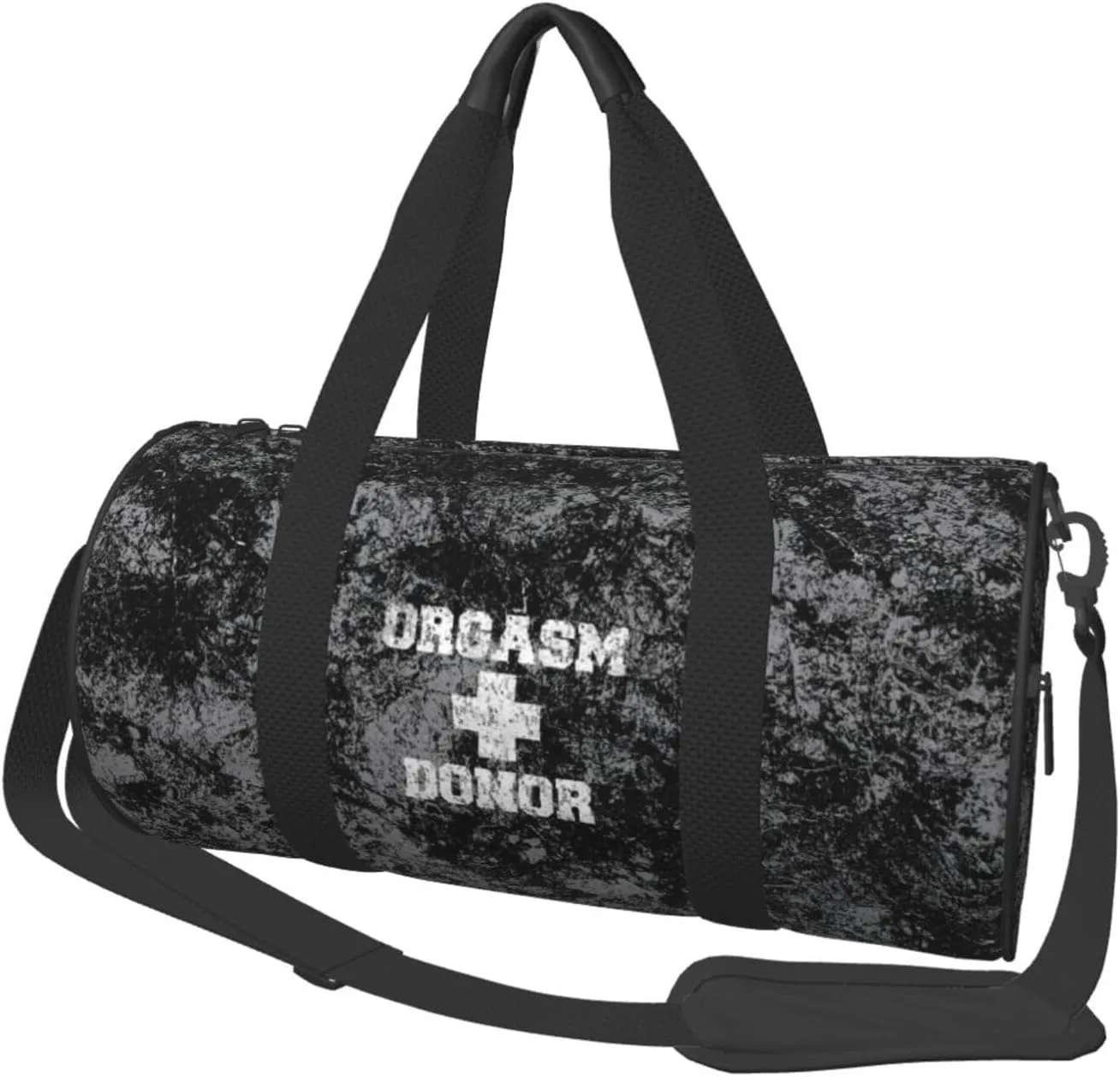 Orgasm Donor Convertible Garment Bag with Shoulder Strap, Carry on Garment Duffel Bag for Men Women - Rolling Foldable for Travel Luggage Bags (Black)