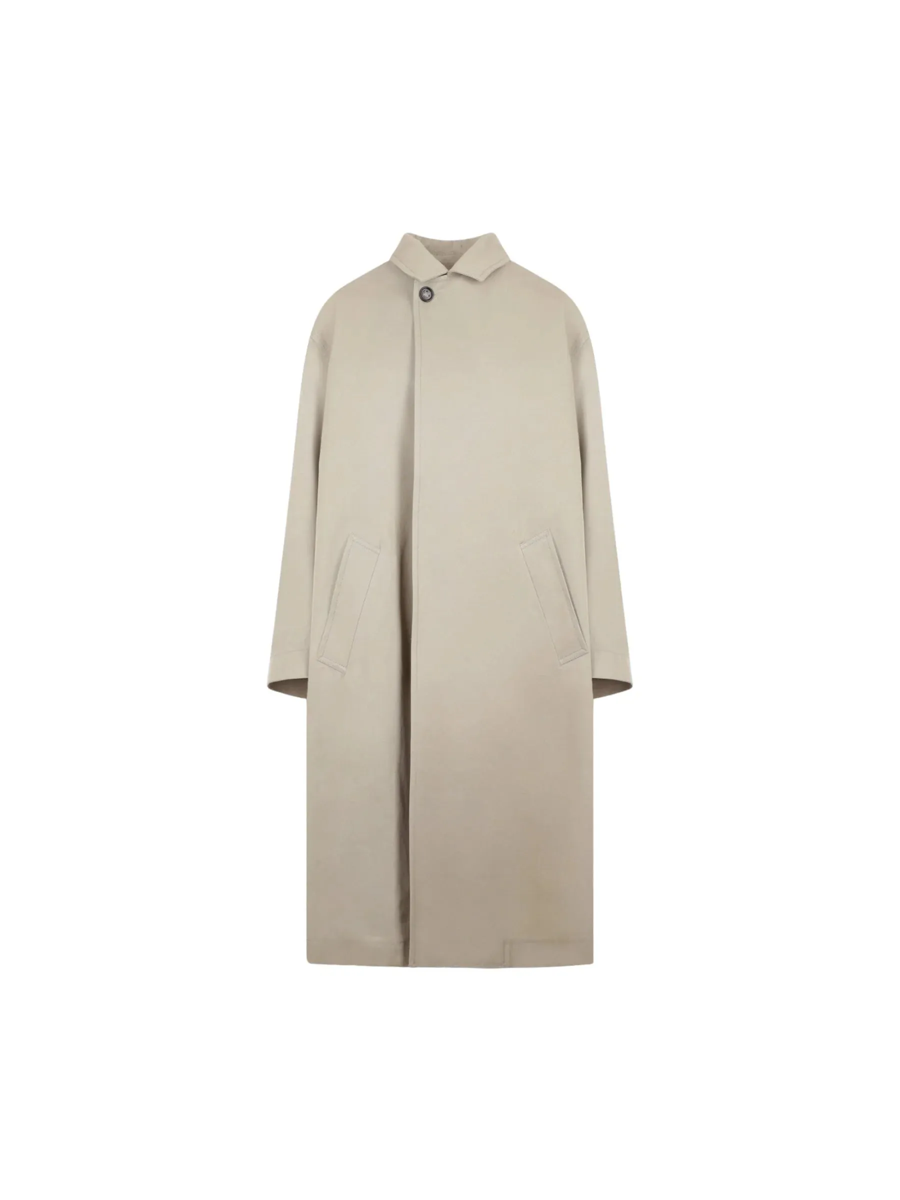 Oversized Twill Trench Coat