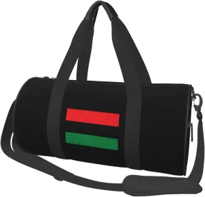 Pan African Flag Convertible Garment Bag with Shoulder Strap, Carry on Garment Duffel Bag for Men Women - Rolling Foldable for Travel Luggage Bags (Black)