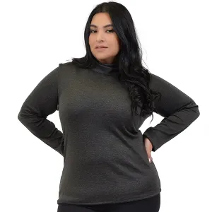 Plus Size Warm Long Sleeve Turtleneck Top