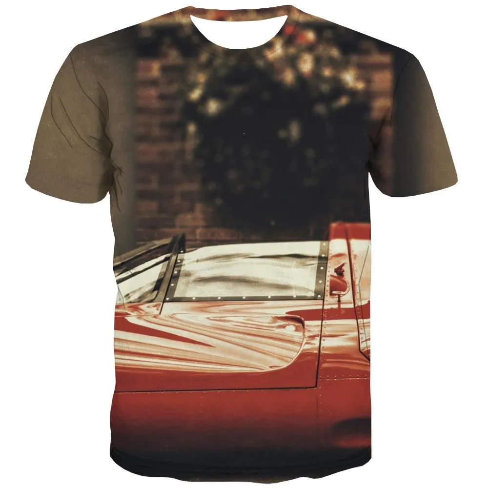 Racing Car T shirts Men Metal Tshirt Printed City Shirt Print Gray T-shirts Graphic Retro Tshirts Novelty