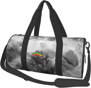 Rasta Lion Of Judah Convertible Garment Bag with Shoulder Strap, Carry on Garment Duffel Bag for Men Women - Rolling Foldable for Travel Luggage Bags (Black)