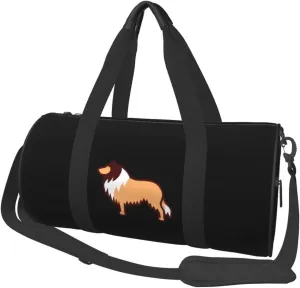 Rough Collie Convertible Garment Bag with Shoulder Strap, Carry on Garment Duffel Bag for Men Women - Rolling Foldable for Travel Luggage Bags (Black)