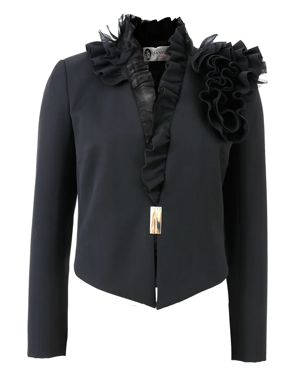 Ruffle Lapel Jacket