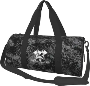 Schnauzer Dog Convertible Garment Bag with Shoulder Strap, Carry on Garment Duffel Bag for Men Women - Rolling Foldable for Travel Luggage Bags (Black)