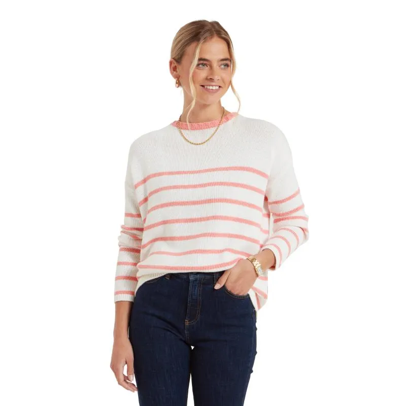 Schoffel Lee Bay Ladies Jumper - Soft White/Flamingo