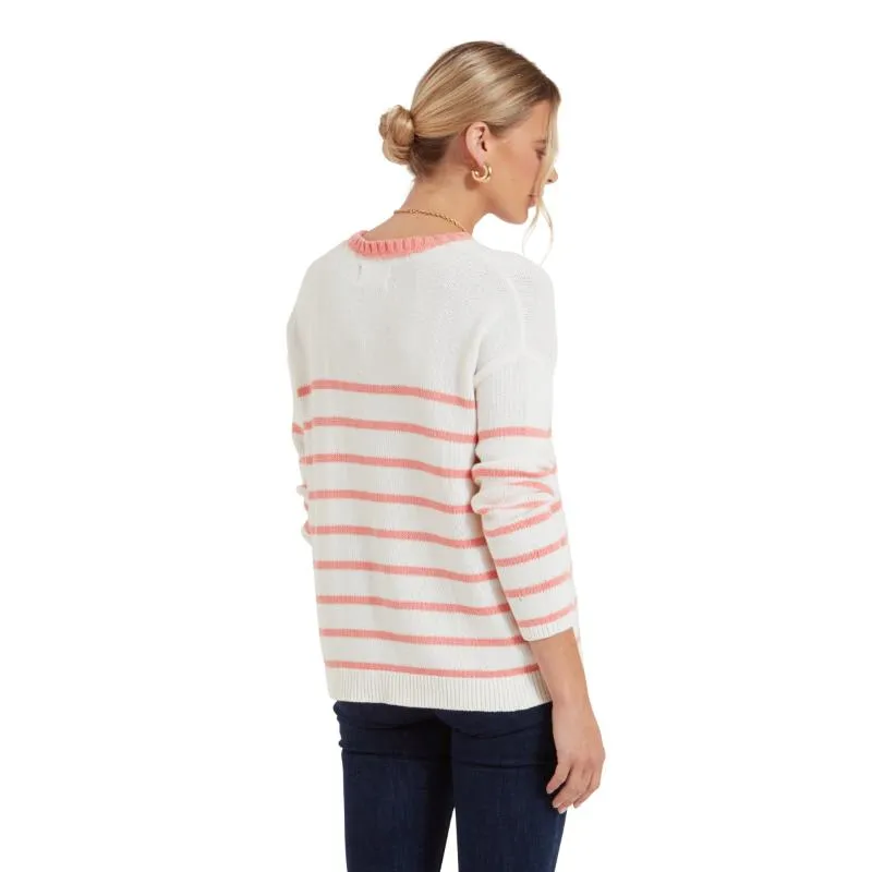 Schoffel Lee Bay Ladies Jumper - Soft White/Flamingo