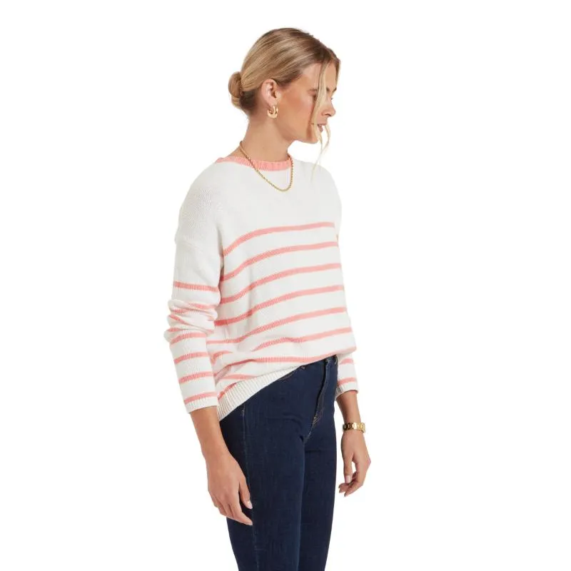 Schoffel Lee Bay Ladies Jumper - Soft White/Flamingo