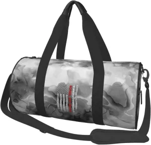 School Bus Driver USA Flag Convertible Garment Bag with Shoulder Strap, Carry on Garment Duffel Bag for Men Women - Rolling Foldable for Travel Luggage Bags (Black)