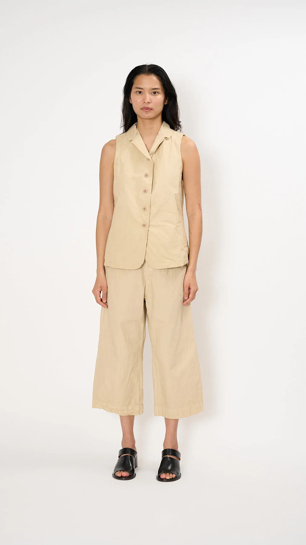 Sleeveless Blazer CC in Cream