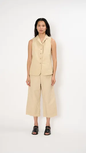 Sleeveless Blazer CC in Cream