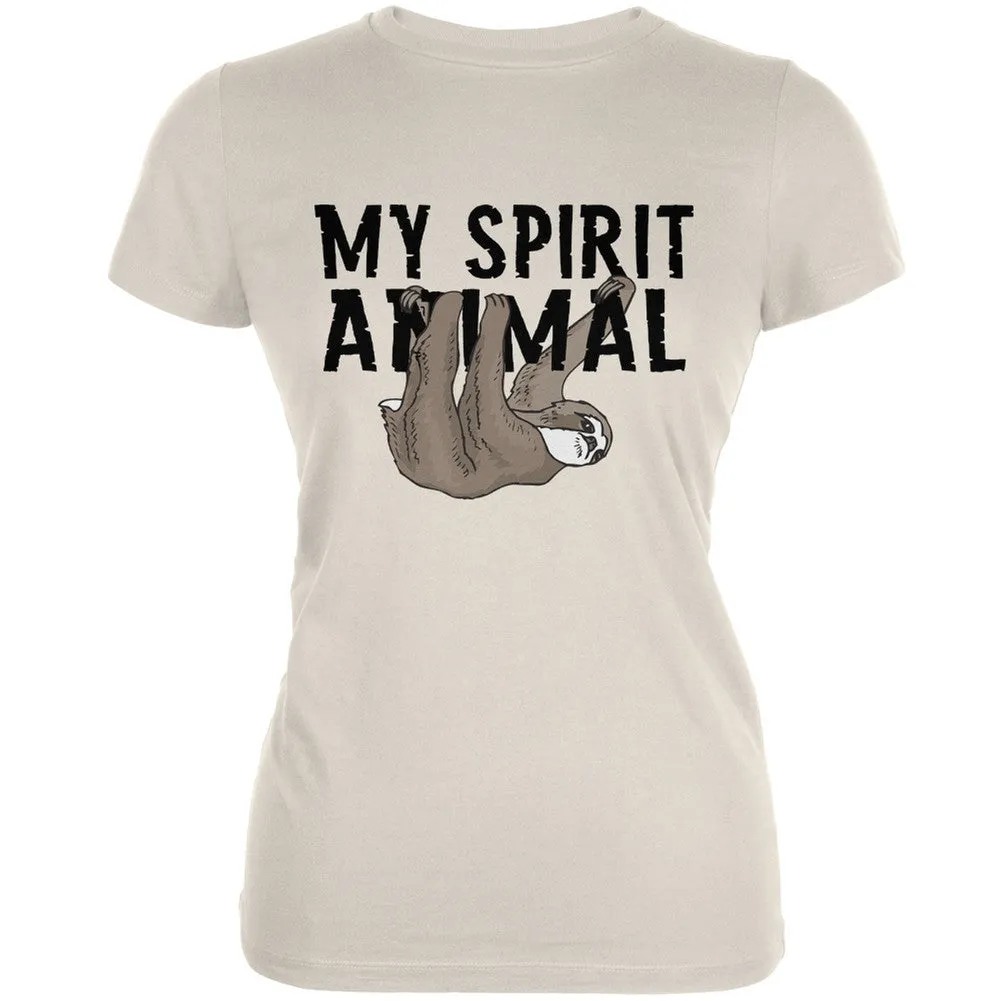 Sloth My Spirit Animal Aqua Juniors Soft T-Shirt