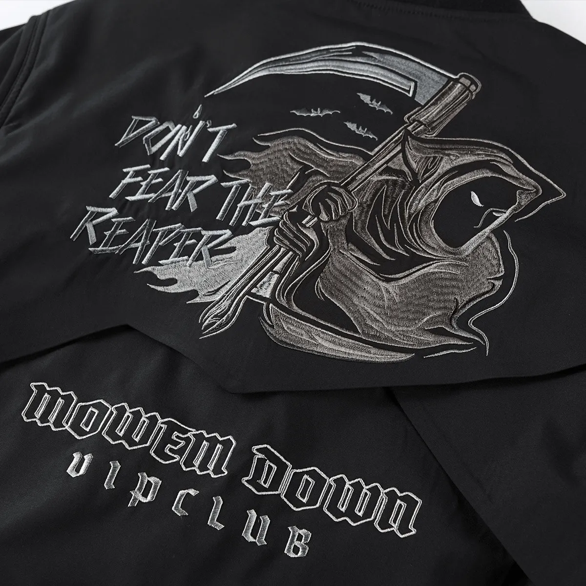 Stand Collar Skull Embroidery Tactical Bomber Jackets / Male Zipper Windbreaker