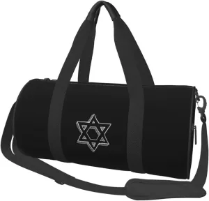 Star of David Convertible Garment Bag with Shoulder Strap, Carry on Garment Duffel Bag for Men Women - Rolling Foldable for Travel Luggage Bags (Black)