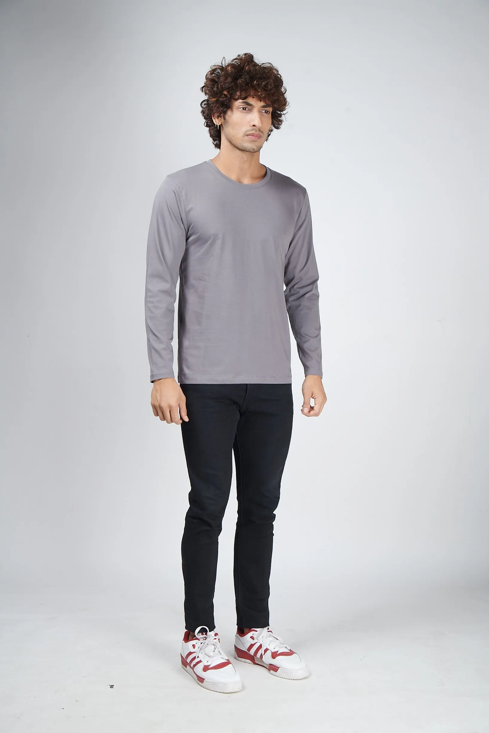 Steel Grey Full Sleeve T-Shirt