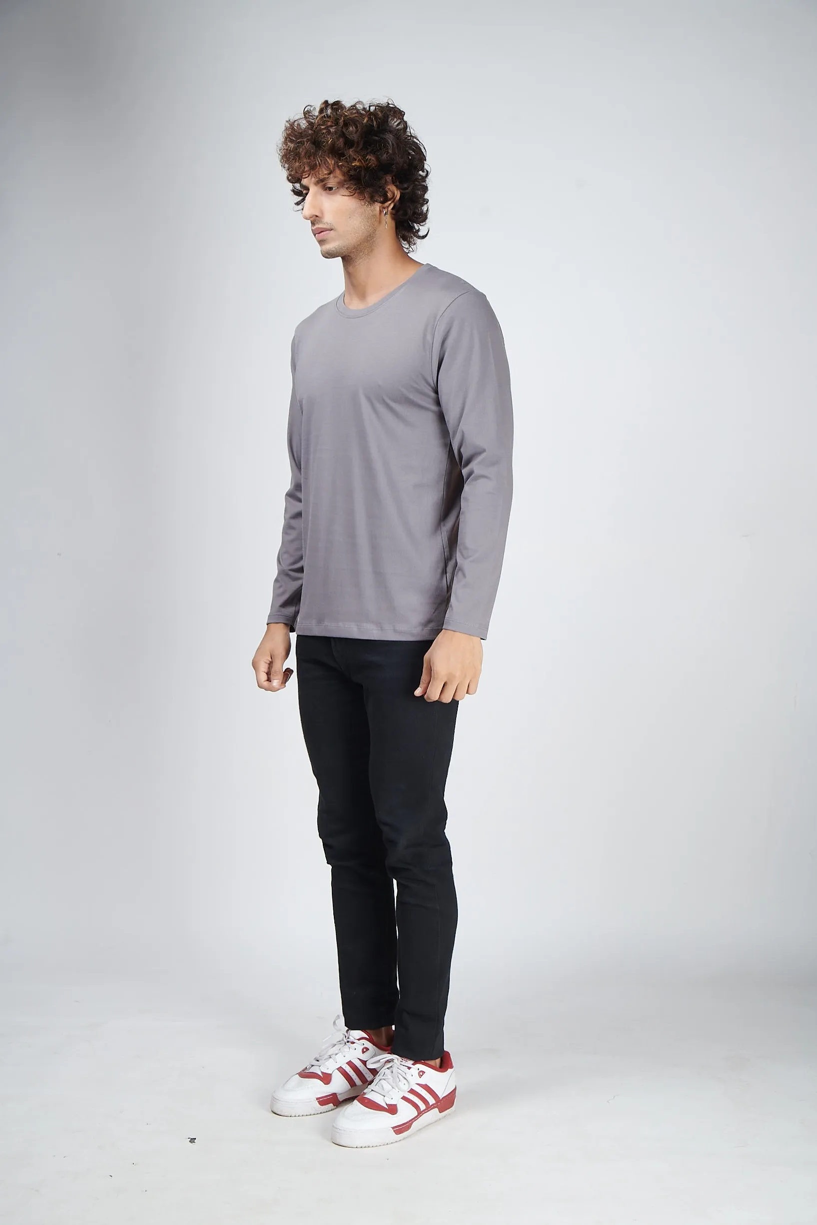 Steel Grey Full Sleeve T-Shirt