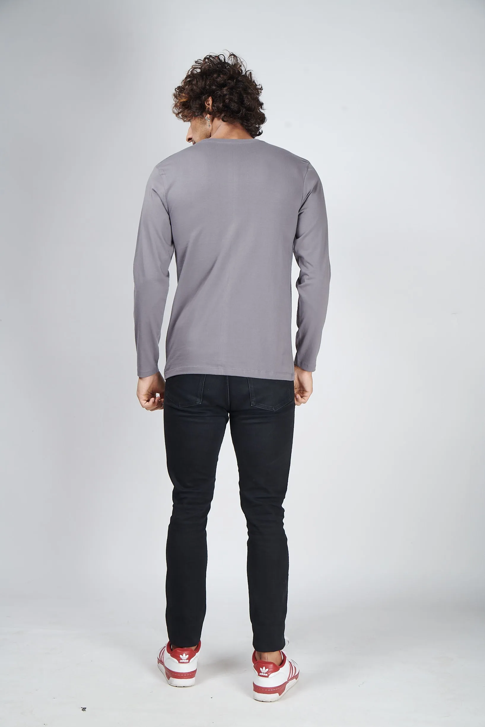 Steel Grey Full Sleeve T-Shirt