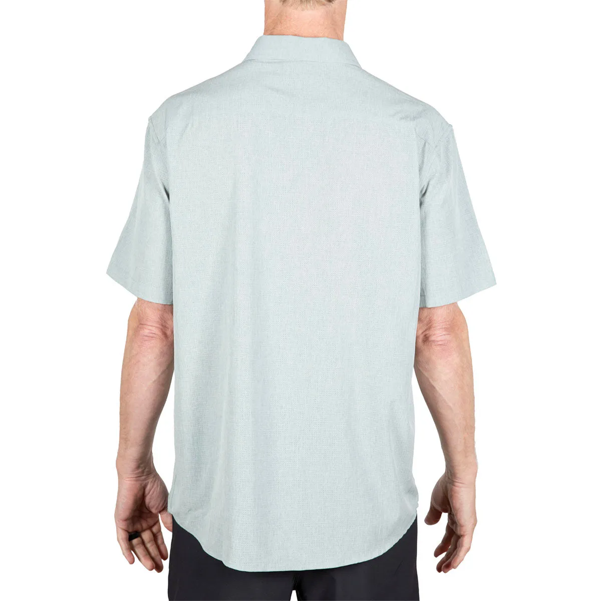 STEWART MEN'S HORIZON WOVEN BUTTON UP - EUCALYPTUS