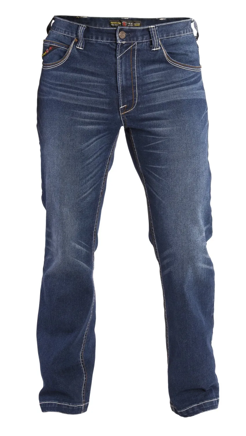 Stone Washed Memory Stretch Denim FR Jeans