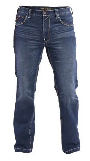 Stone Washed Memory Stretch Denim FR Jeans