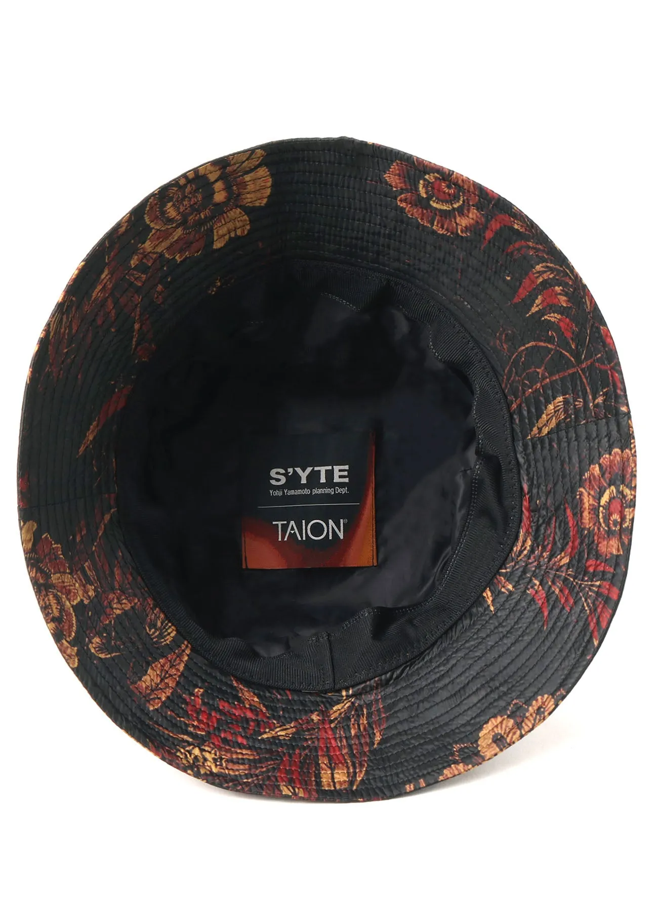 S'YTE x TAIONCollaboration Collection FLORAL PATTERN QUILTED DOWN BUCKET HAT