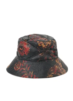 S'YTE x TAIONCollaboration Collection FLORAL PATTERN QUILTED DOWN BUCKET HAT