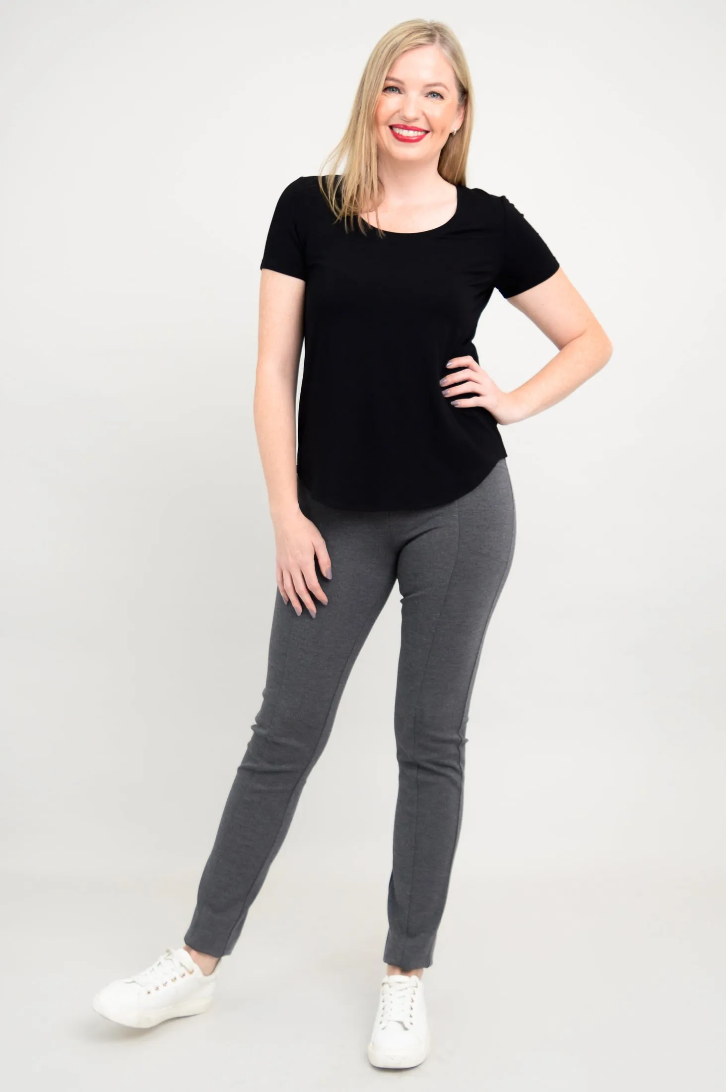 Tessa Tee, Black, Bamboo