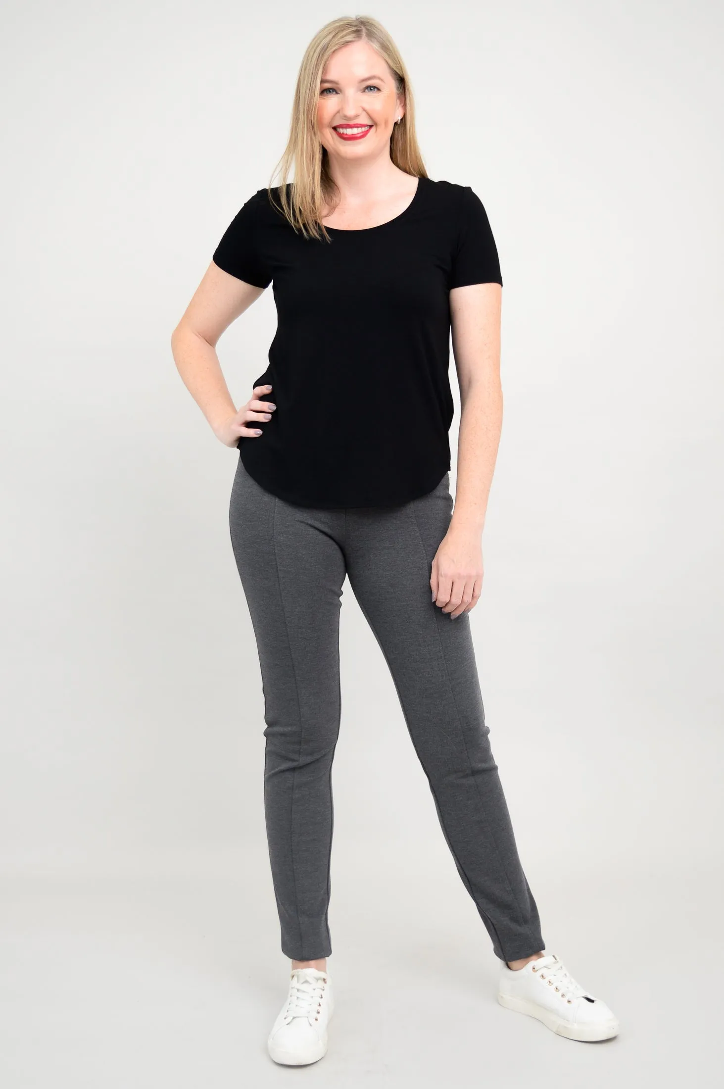 Tessa Tee, Black, Bamboo
