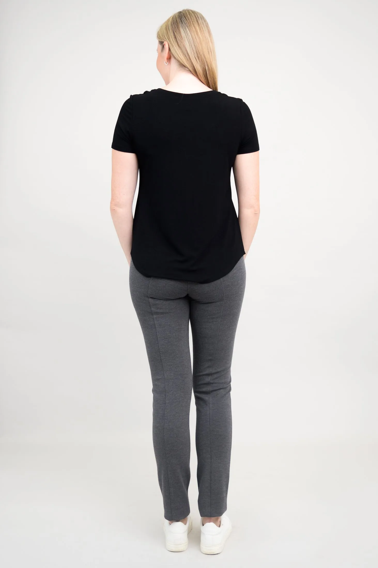 Tessa Tee, Black, Bamboo