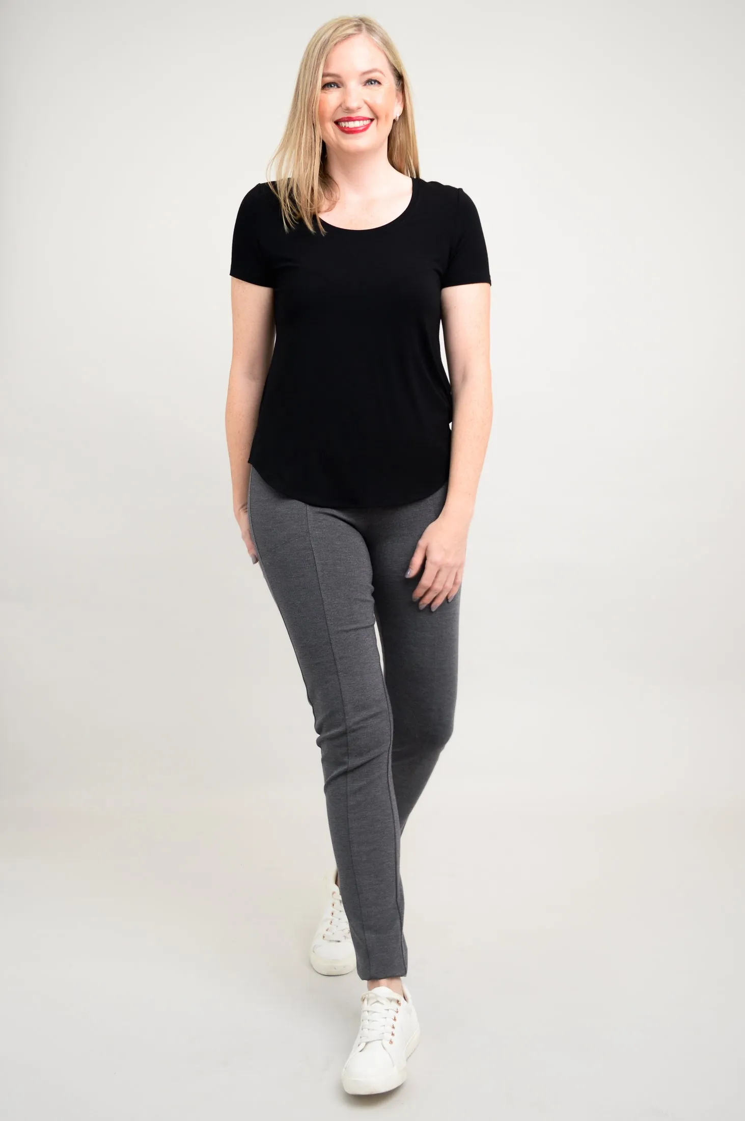 Tessa Tee, Black, Bamboo