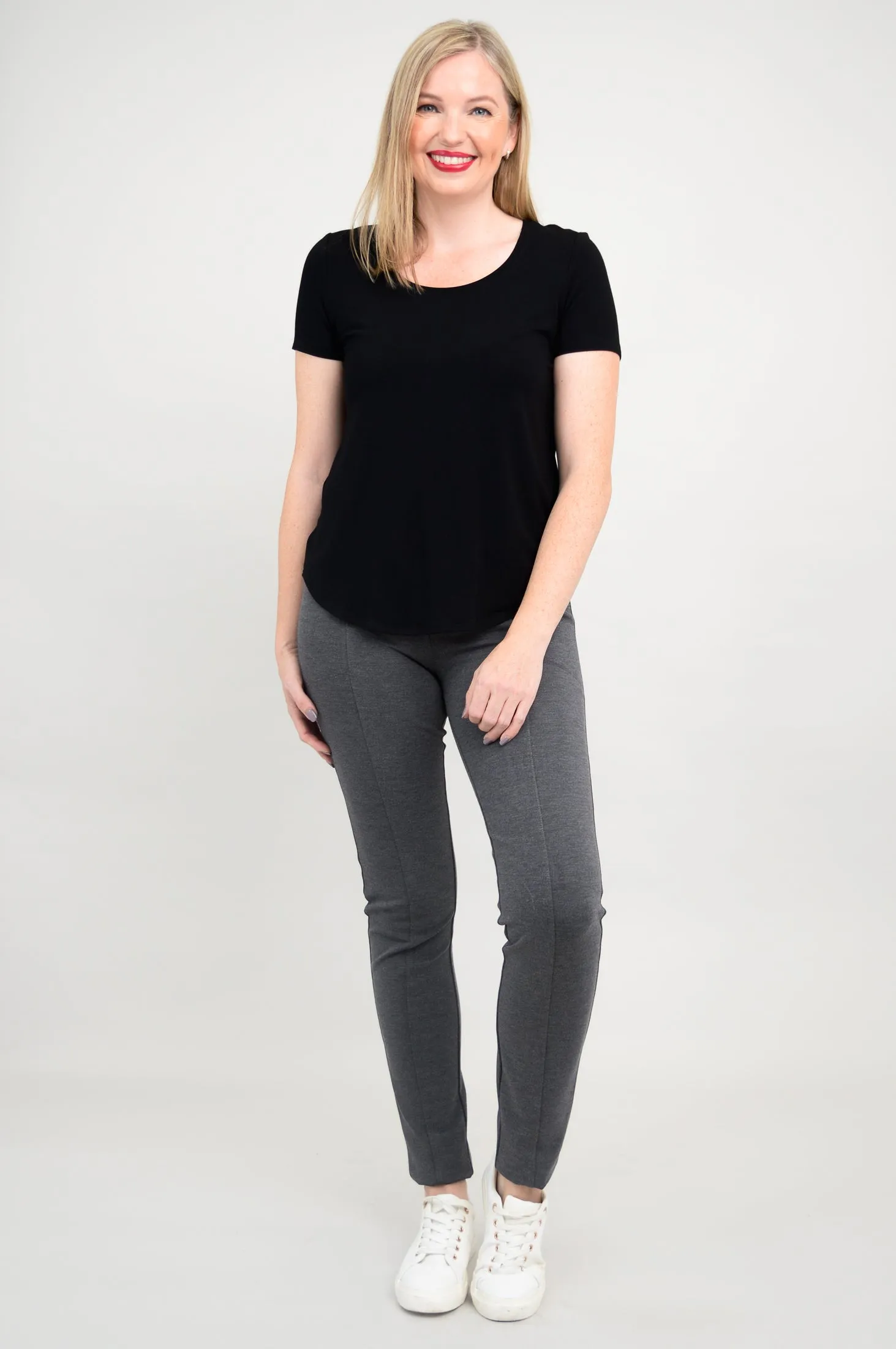 Tessa Tee, Black, Bamboo