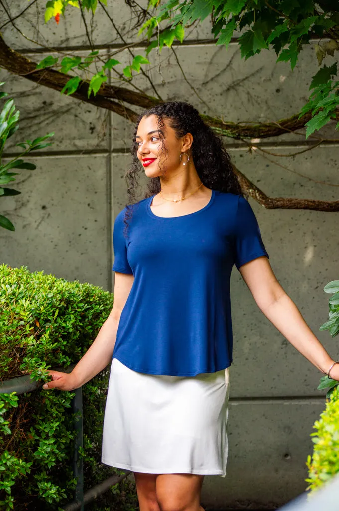 Tessa Tee, Indigo, Bamboo