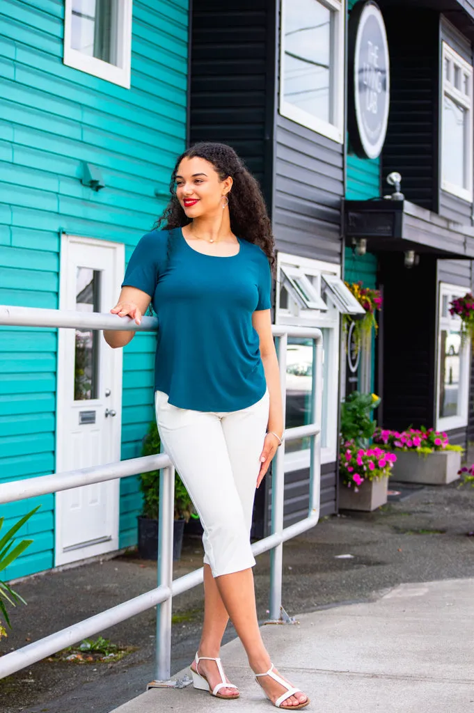 Tessa Tee, Teal, Bamboo