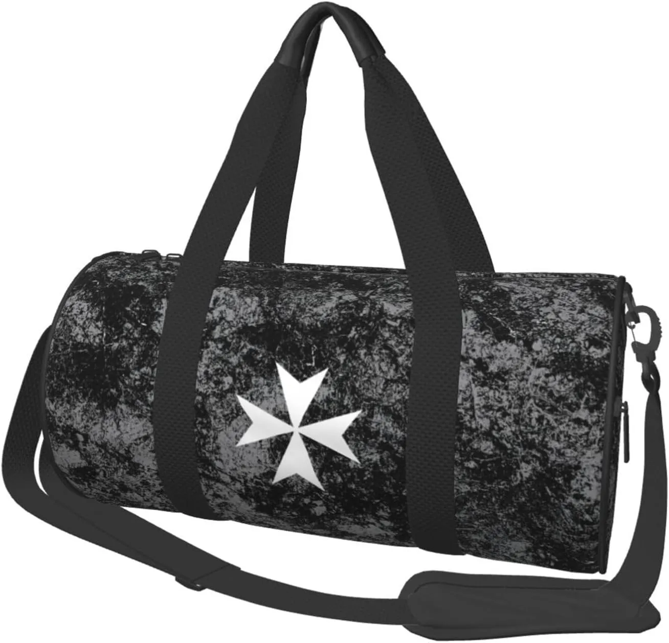 The Maltese Cross Convertible Garment Bag with Shoulder Strap, Carry on Garment Duffel Bag for Men Women - Rolling Foldable for Travel Luggage Bags (Black)
