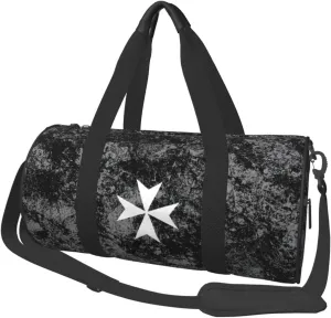 The Maltese Cross Convertible Garment Bag with Shoulder Strap, Carry on Garment Duffel Bag for Men Women - Rolling Foldable for Travel Luggage Bags (Black)