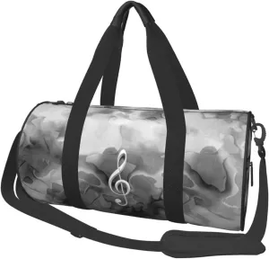 Treble Clef Music Convertible Garment Bag with Shoulder Strap, Carry on Garment Duffel Bag for Men Women - Rolling Foldable for Travel Luggage Bags (Black)