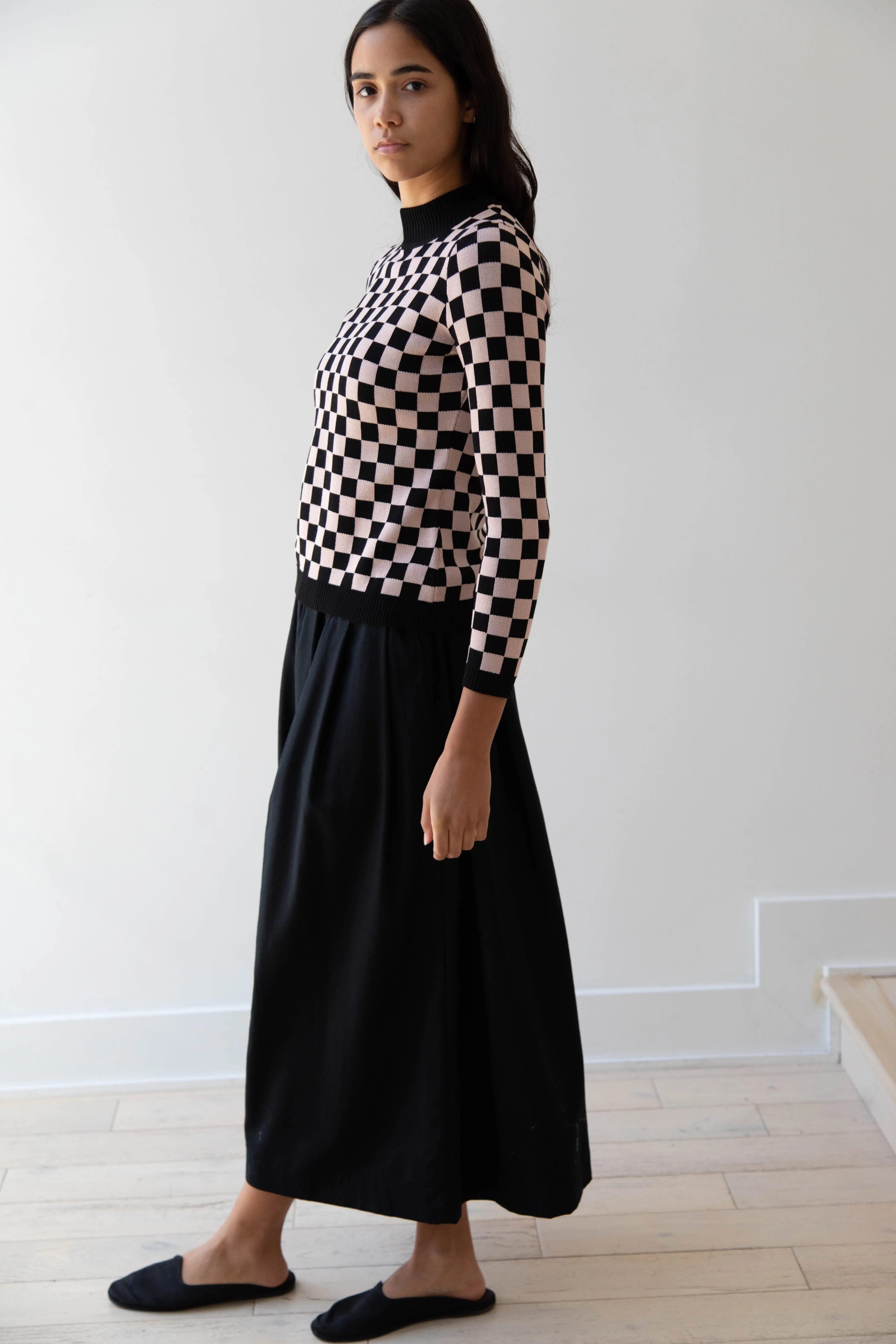 Une Heures ZouZou Silk Check Top