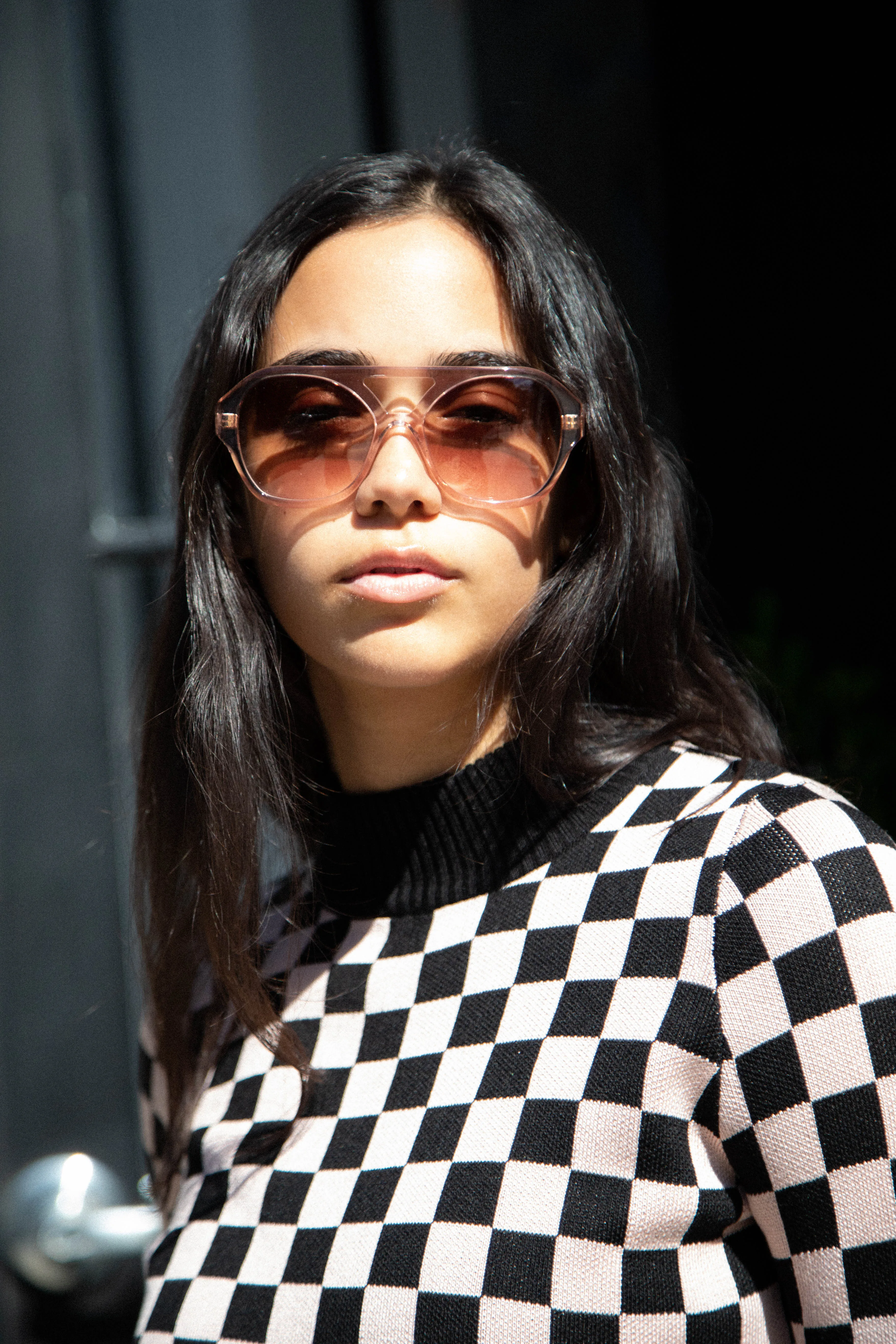 Une Heures ZouZou Silk Check Top
