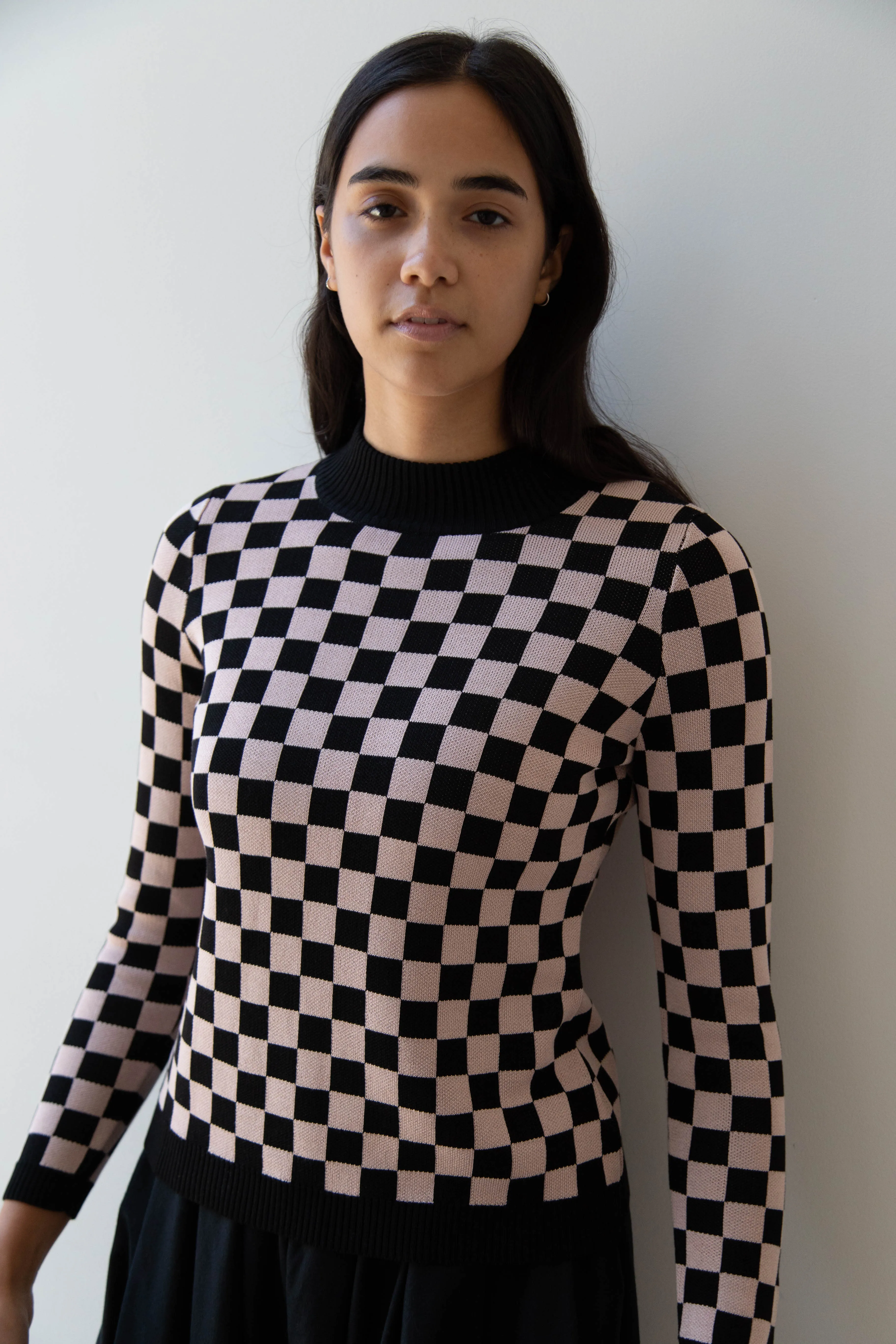 Une Heures ZouZou Silk Check Top