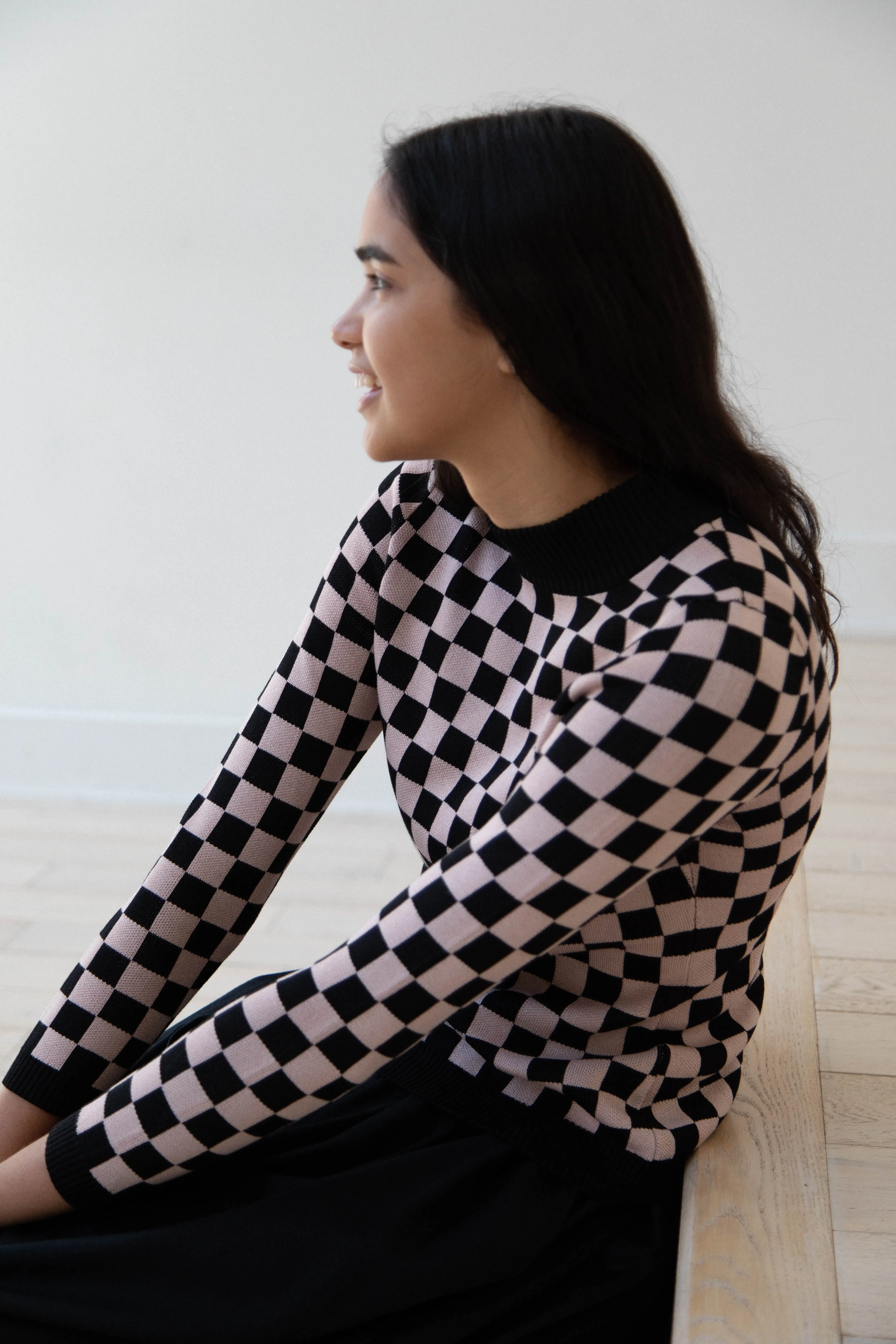 Une Heures ZouZou Silk Check Top