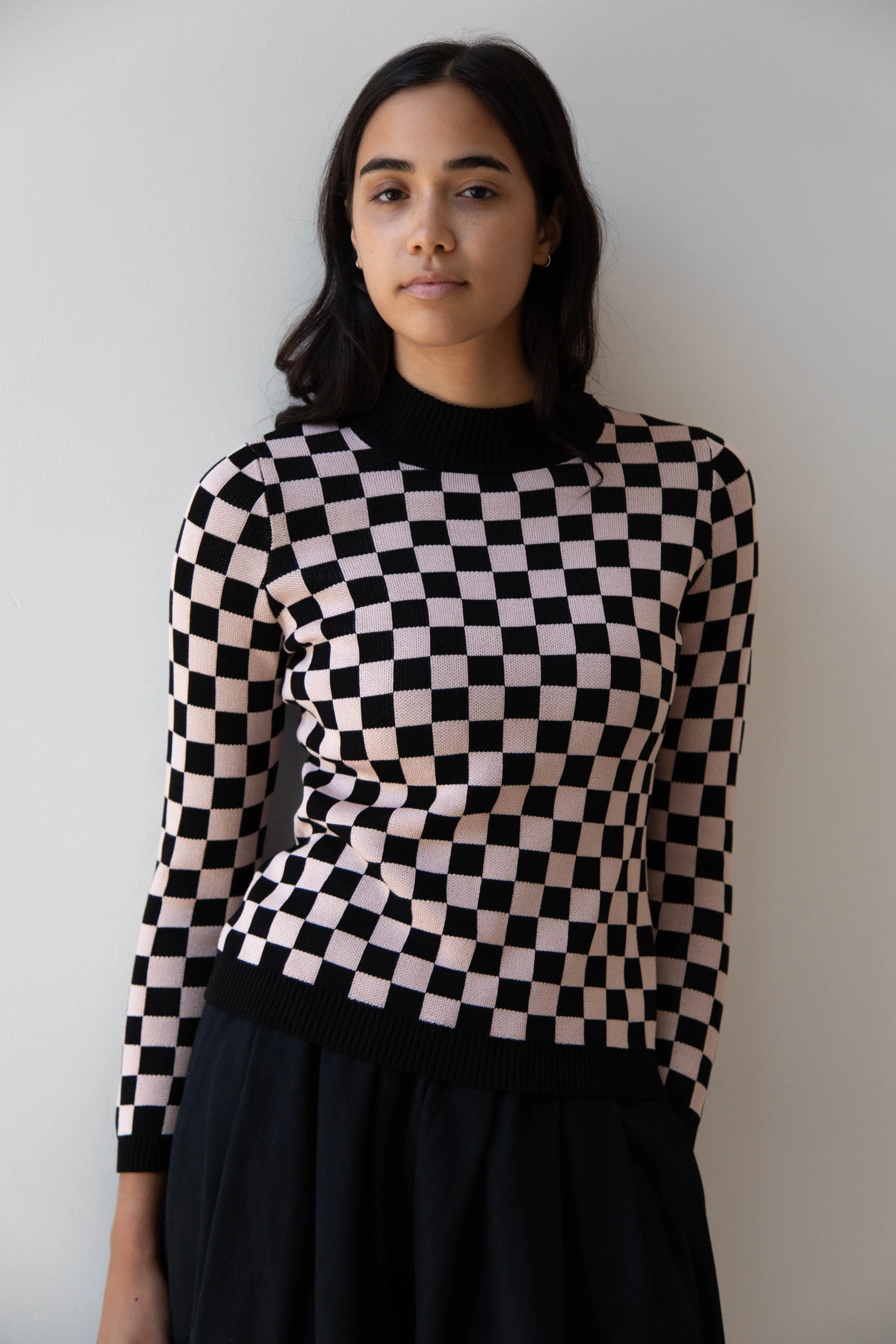 Une Heures ZouZou Silk Check Top