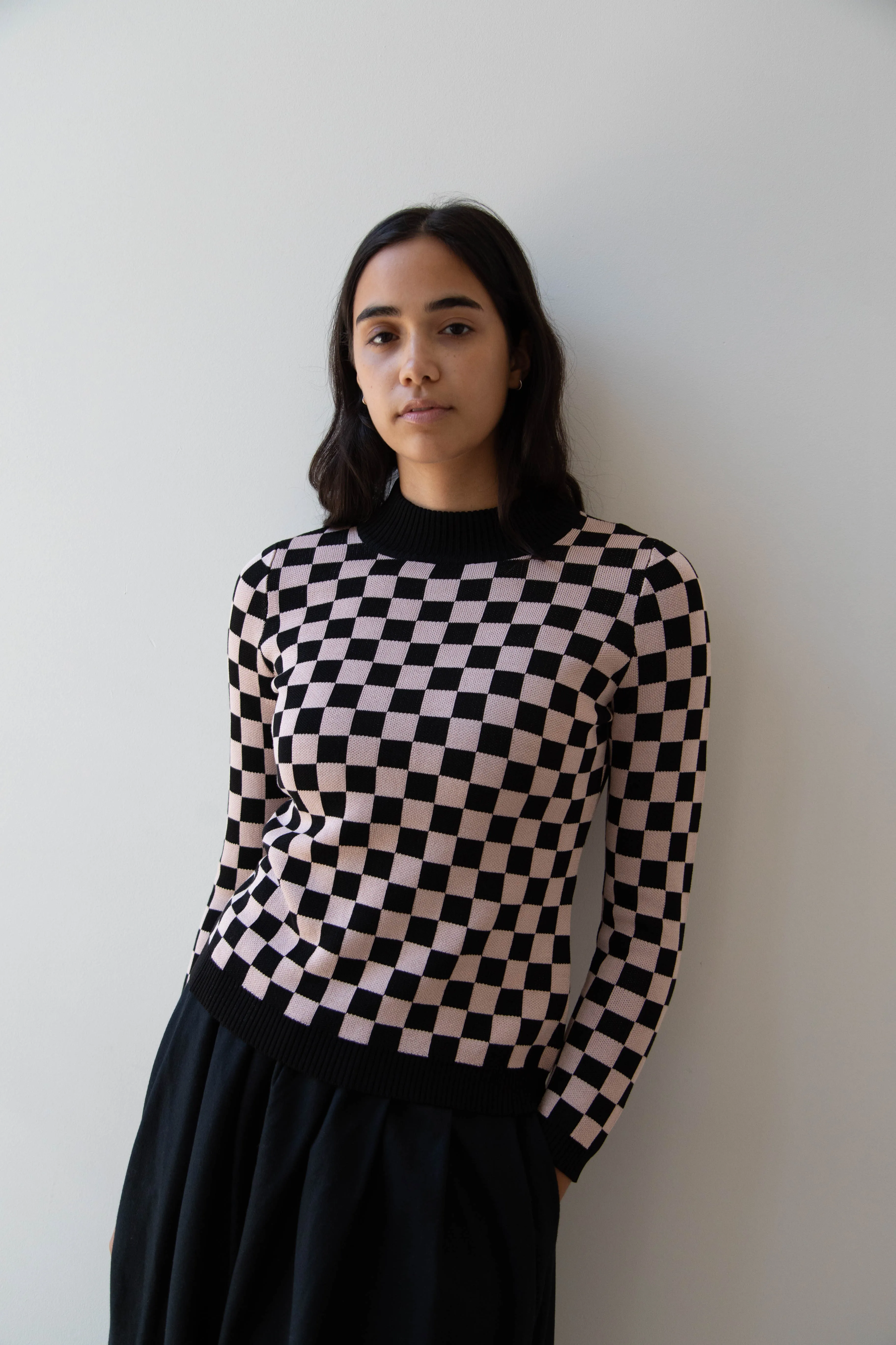 Une Heures ZouZou Silk Check Top